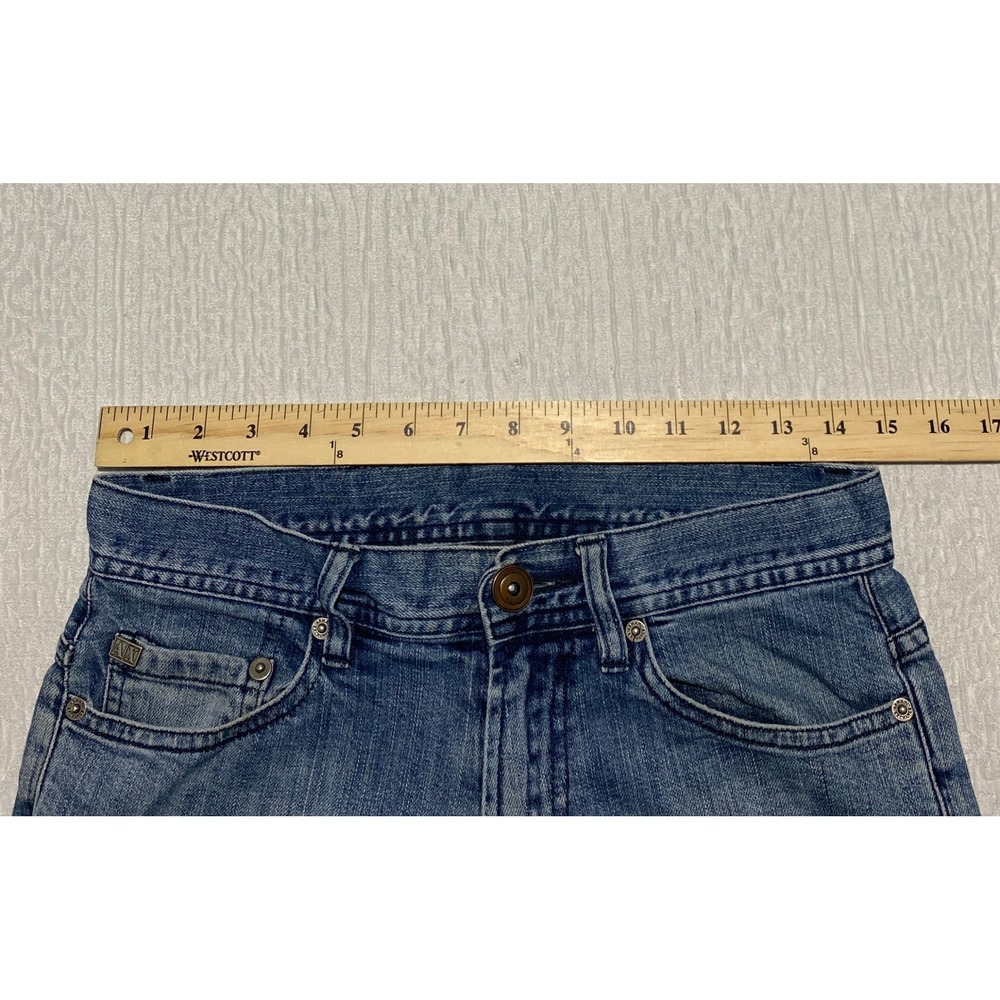 Armani Exchange AX Mens Straight Leg Blue Denim Jeans 28 Short Low Rise - Picture 7 of 10